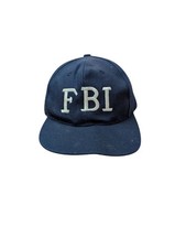 Vintage FBI Snapback Trucker Hat Made In USA Navy Blue