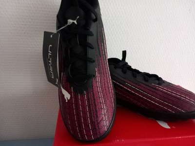 PUMA-ULTRA-4.1 TT Jr. BLACK-LUMINOUS PINK-WHITE GRÖßE 37 NEU