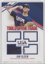 2018 Panini USA Baseball Stars & Stripes Tools of the Trade 92/299 Jon Olsen a2v