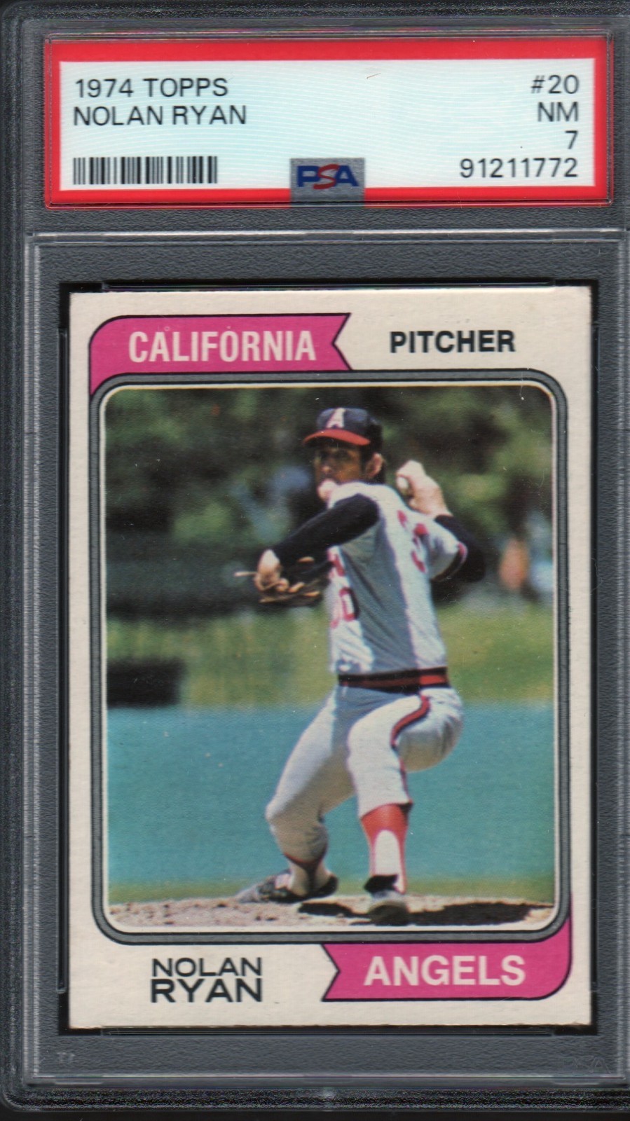 1974 Topps #20 Nolan Ryan PSA 7 (NM)