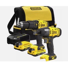 Stanley Fatmax V20 SFMCK465D2S 18v Cordless Combi Drill and Impact Driver Power 