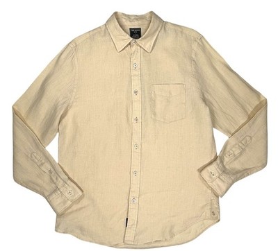 Todd Snyder Shirt Baird McNutt Irish Linen Parchment Sea Soft Point Collar M New