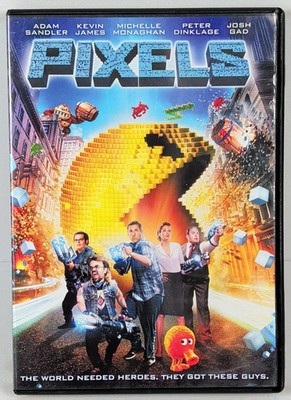 Pixels (2015) DVD Adam Sandler Free Shipping Resurfaced!
