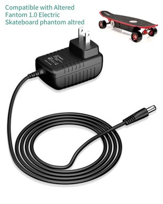 12v Power Cord Charger for Altered Fantom 1.0 Electric Skateboard phantom altred