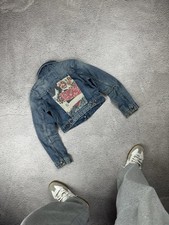 Vintage Ralph Lauren Denim Faded Jeans Jacket Kid  s Size 10 Overprint Y2K Rare