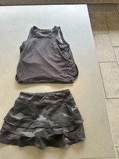 Athleta Girl Camo Swing Skirt and Tank Set