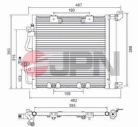 Kondensator Klimaanlage JPN 60C9114-JPN FüR Opel Astra A04 Caravan CC T98 Zafira