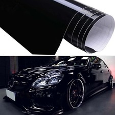 1 x Glanz Schwarz - Auto Vinyl Folie Wrap Aufkleber Innenraum Aufkleber Lackfoli
