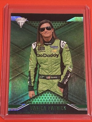 2022 Panini Chronicles Titanium Racing Nascar Danica Patrick Green Parallel #8