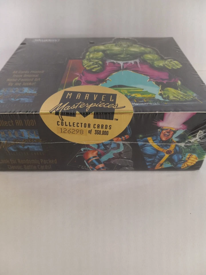 CAIXA FRESCA E TESTADA 1 Pacote Selado 1992 Marvel Masterpieces Joe Jusko Estado perfeito - Imagem 2 de 4