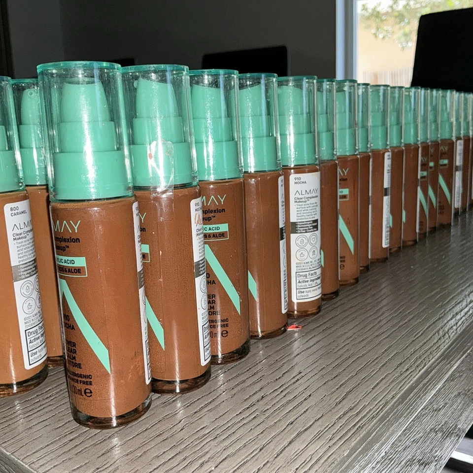 Almay Clear Complexion Makeup Foundation 910 Mocha Salicylic Acid SEALED - Image 2 of 3