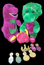 VTG 90s Barney Friends Lot Barney Baby Bop w/Purse Accessories Lyons Group