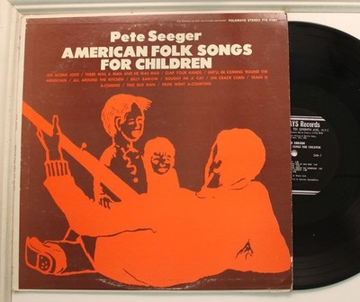 Pete Seeger LP American Folk Songs For Children (W/ Buch) Folkways - VG+ Bis VG