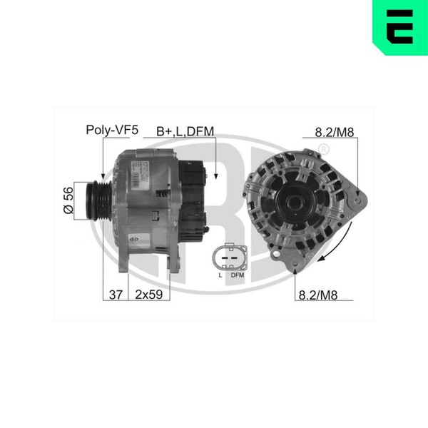 Lichtmaschine Generator Lima ERA 210134A FüR 3B3 3B5 3B2 3B6 Passat VW 14V B5 A4-image