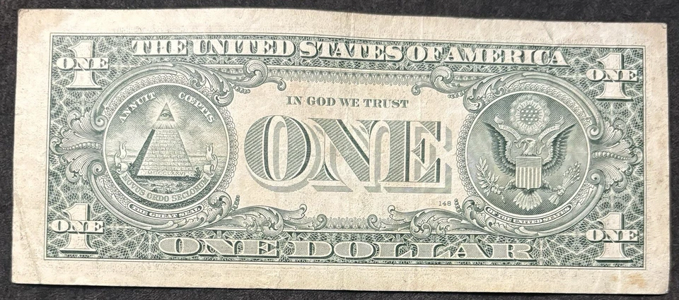 2006 Atlanta $1 Bill Fancy Ladder 9,0,1,2,3,4, ,6,7 All Unique Numbers Note - Image 2 of 2