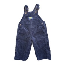 OshKosh Bgosh Vintage 90s Vestbak Navy Blue Corduroy Overalls Toddler Size 18M