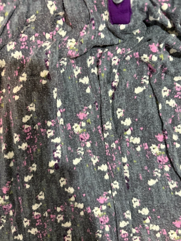 Conjunto de pijama Ellen Tracy para mujer L gris, rosa, blanco, púrpura conjunto de 2 piezas pantalones Foto 3 de 4