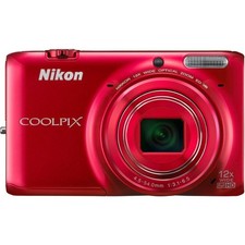 Nikon Coolpix S6500 Digital Camera 16MP 12X Optical Zoom Red Smile Detection