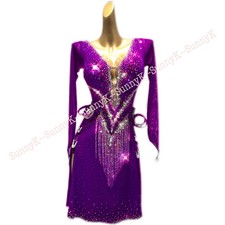 jz Handmade Women Samba Ballroom Swing Salsa Rumba Latin Dance Dress RHYTHM