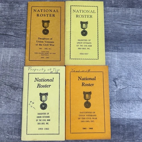 National Roster Daughters Of Union Veterans Of The Civil War 1861-1865 Lot Of 4