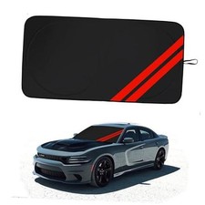 Front Windshield Sun Shade Fit for Dodge Charger Challenger Durango Black White