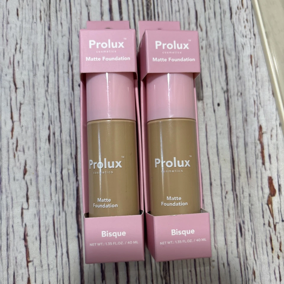 Prolux Cosmetics Matte Foundation In BISQUE SET Of 2~1.35 Floz - Image 4 of 4