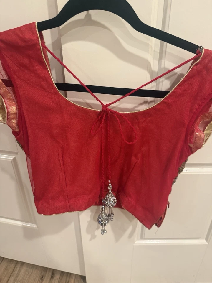 Indian Style Silk Lenhga Choli with Dupatta young adults/ youth  Party Wear - Image 2 of 2