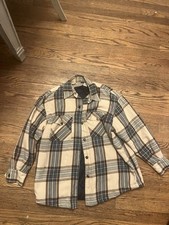 Vintage Aeropostale Cream Multi Colored Flannel M