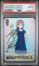 Weiss Schwarz Anniversary Mikoto SP Gold Signature English PSA 10 Gem Mint TE04