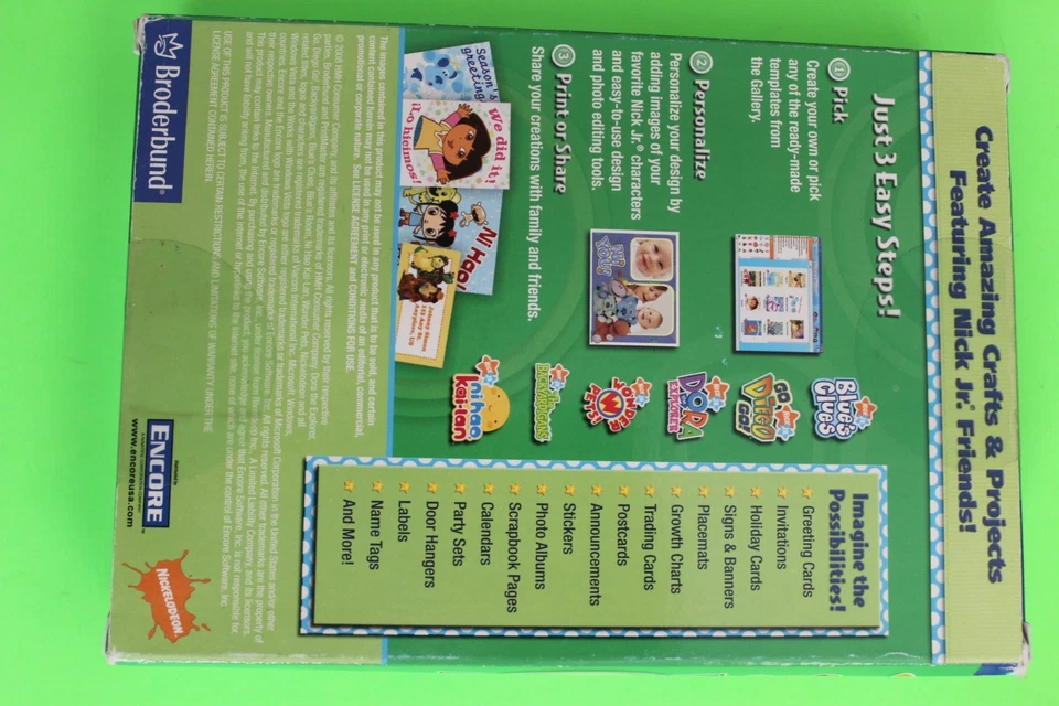 Broderbund Print Master Nick Jr. Edition Printmaster Graphic Design Software NEW - Image 2 of 4