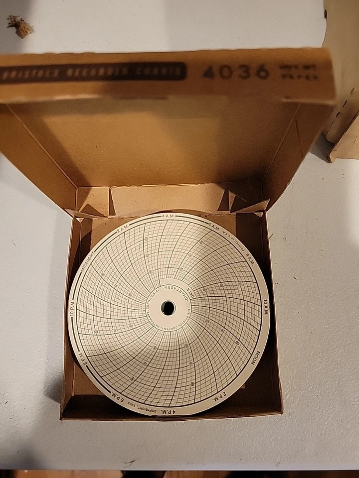 100 Emerson Bristol Ac Amps Chart Recorder 4036 - Image 3 of 3