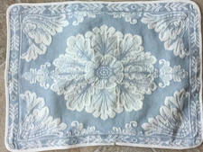 WILLIAMSBURG Crown Crafts Pillow Sham ~ Blue & Cream Floral ~ Standard 21” x 28”