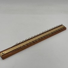 Vintage Tie Belt Rack Organizer Wall Mount Closet Rod 18 hook Wood Metal Closet