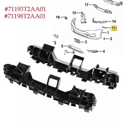 Front Driver & Passenger Bumper Bracket Set For 2013-2017 Honda Accord Sedan US