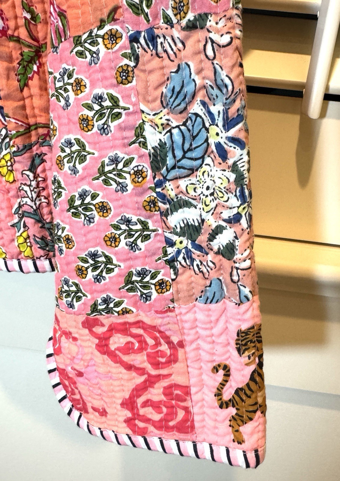 Patchwork Quilted Cotton Jacket Handmade Women Si… - image 3