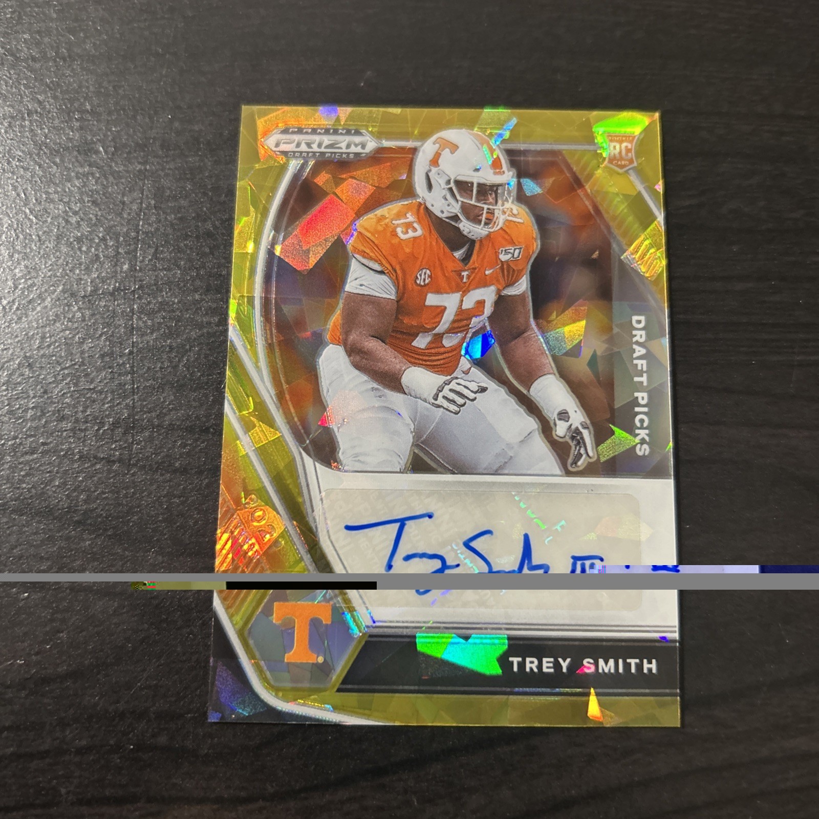 2021 Panini Prizm Draft Picks - Trey Smith #DPA-TSM Gold Ice Prizm (AU, RC)