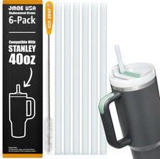 Jmoe USA 12" Replacement Straws for Stanley 40oz 30oz Tumblers 6 Pack