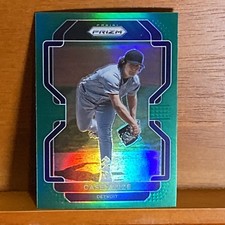 2022 Panini Prizm #80 Casey Mize Green Prizm Detroit Tigers 