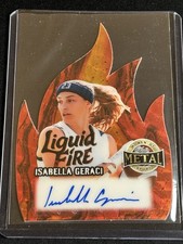 ISABELLA GERACI AUTO 2025 LEAF METAL WOMEN OF SPORT 1/1 GOLD VINYL LIQUID FIRE🔥
