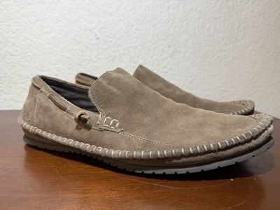 JOHN VARVATOS Brown Suede Loafers Slip On Moccasin driving  display picture 3