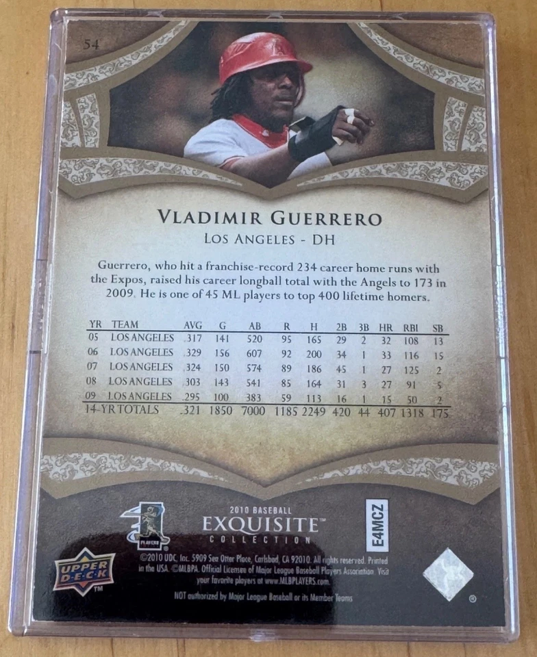 2010 U.D. 精致弗拉基米尔·格雷罗基础金卡 /75 - 5 个实际发布 — 第 2/2 张图片