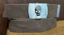 VTG Tony Hawk Brown Poly Canvas Belt Logo Bkl Sz 32or Smaller 1.5  Wide