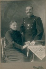 Kabinett Foto Könitz Unterwellenborn in Thüringen, Mann in Uniform... - 11026202