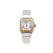 Cartier Montre Santos Lady Acier Or 1990s Automatic Steel Gold Santos Lady Watch