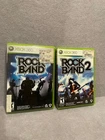 XBOX 360 GAME LOT ROCK BAND 1 & 2 COMPLETE WITH MANUALS