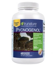 trunature Pycnogenol 100 mg, 60 Vegetarian Capsules Powerful Antioxidant Support