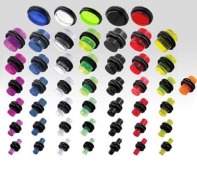 1 Stück Plug Piercing UV SCHWARZ 12mm HPA-1/2-K