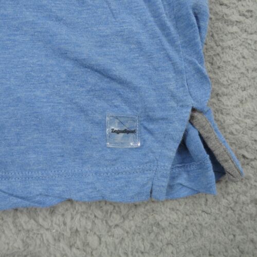 Ermenegildo Zegna Sport Shirt Mens Large Blue Heather Performance Stretch Active - Picture 2 of 11
