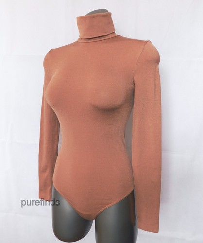 WOLFORD COLORADO STRING BODY BODYSUIT SIZE MEDIUM in caramel NWT - Picture 8 of 12