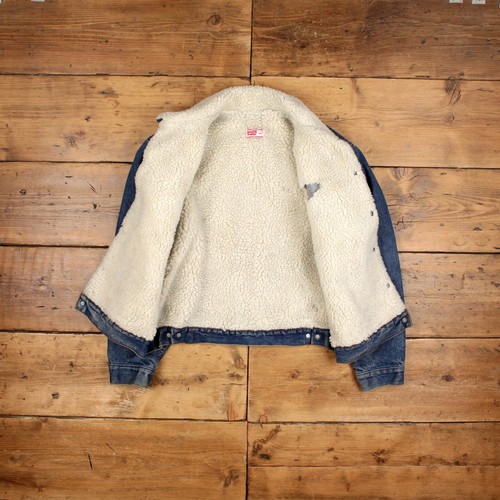 Vintage Levi's Jeansjacke XL 80er Sherpa gefüttert Trucker blau - Bild 5 von 9